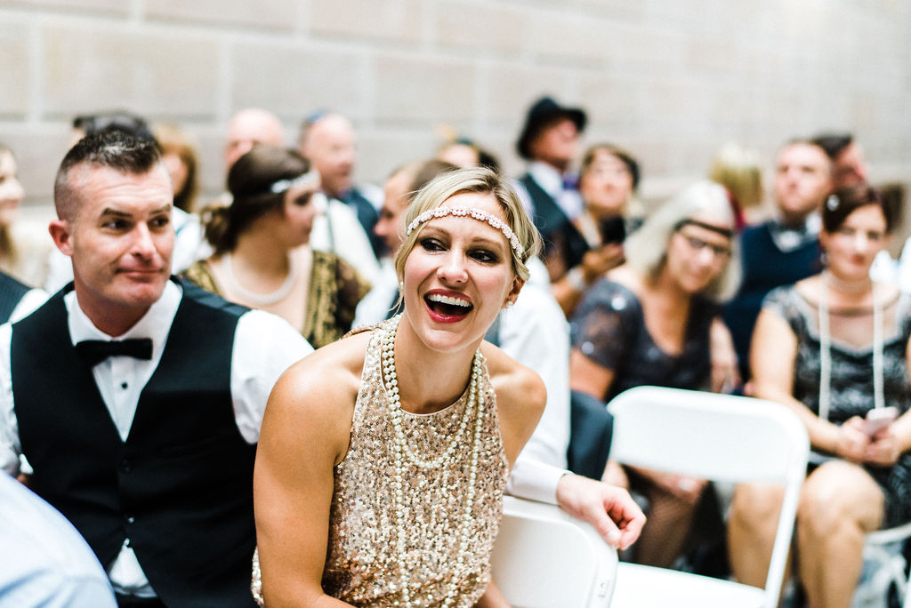 Guest outfits at a Great Gatsby themed Wedding - Pearl Weddings &amp; Events