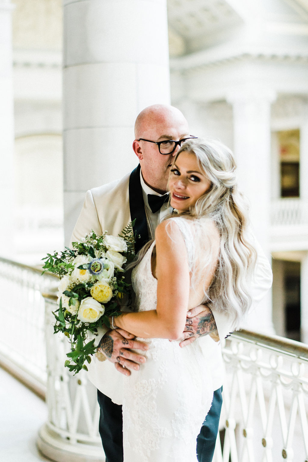 Melanie and Tyler Anderson Married at The Hartford City Hall - Pearl Weddings &amp; Events