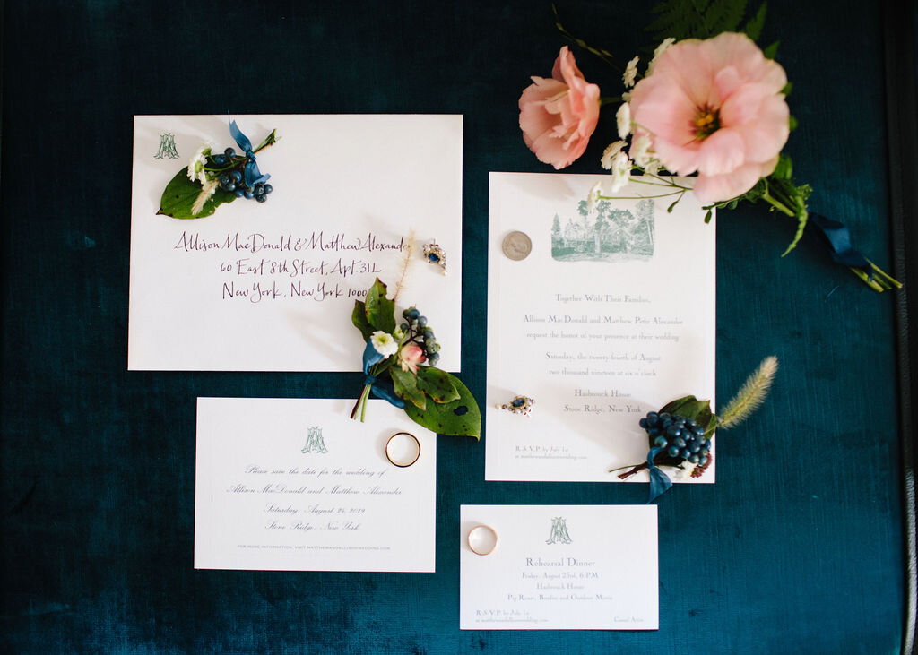 French designed wedding invitation suite - Pearl Weddings &amp; Events