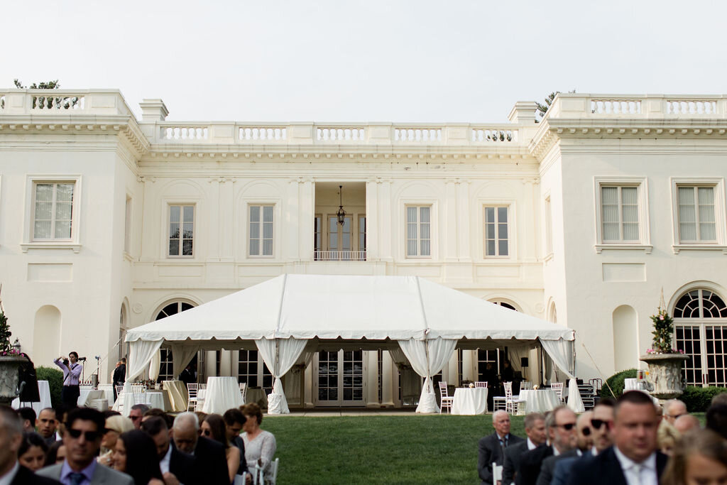 Outdoor tent at Wadsworth Mansion - Pearl Weddings &amp; Events