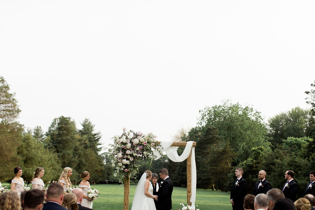 Elegant Ceremony at a Mansion - Pearl Weddings and Events