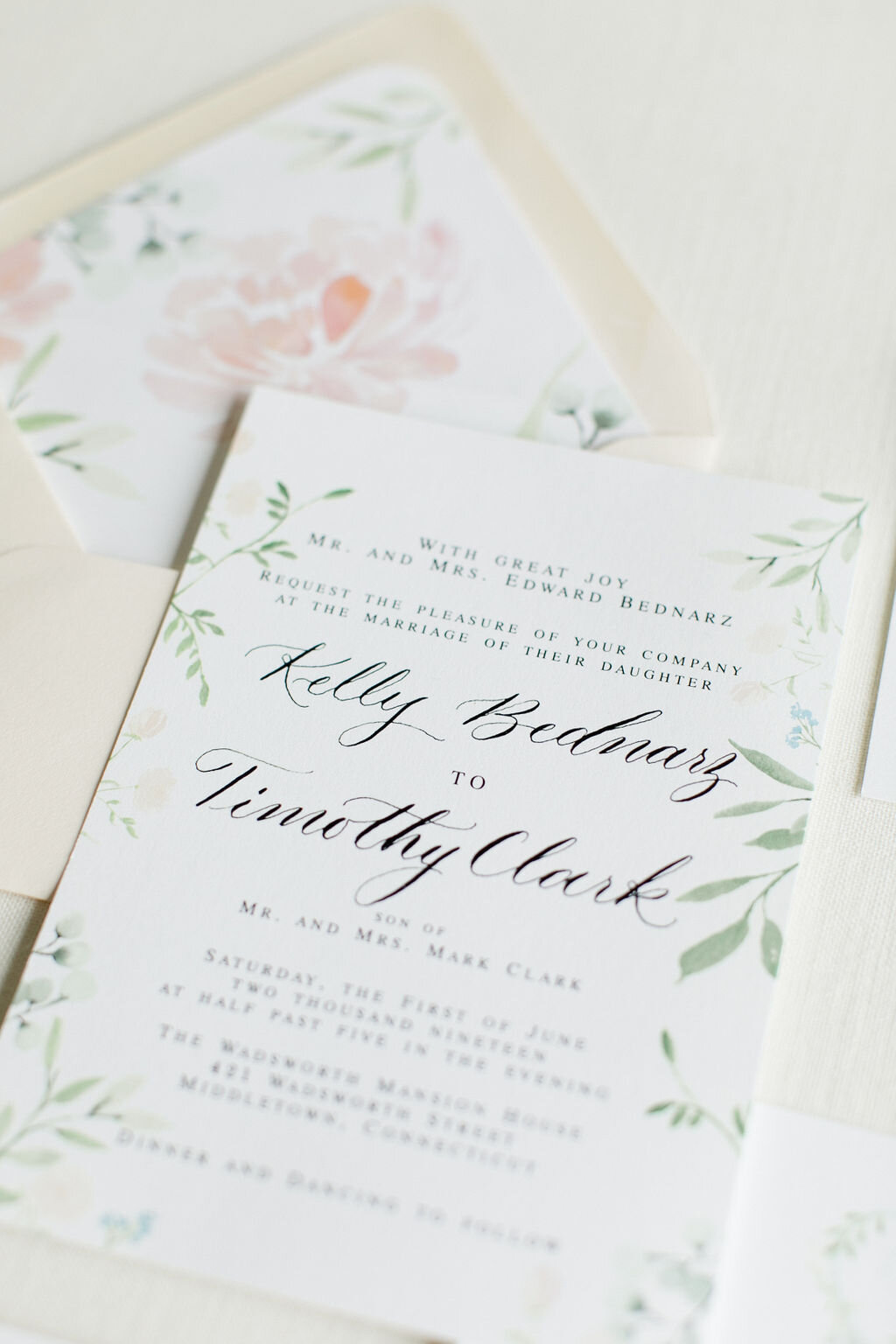 Traditional blush wedding stationery details - Pearl Weddings &amp; Events