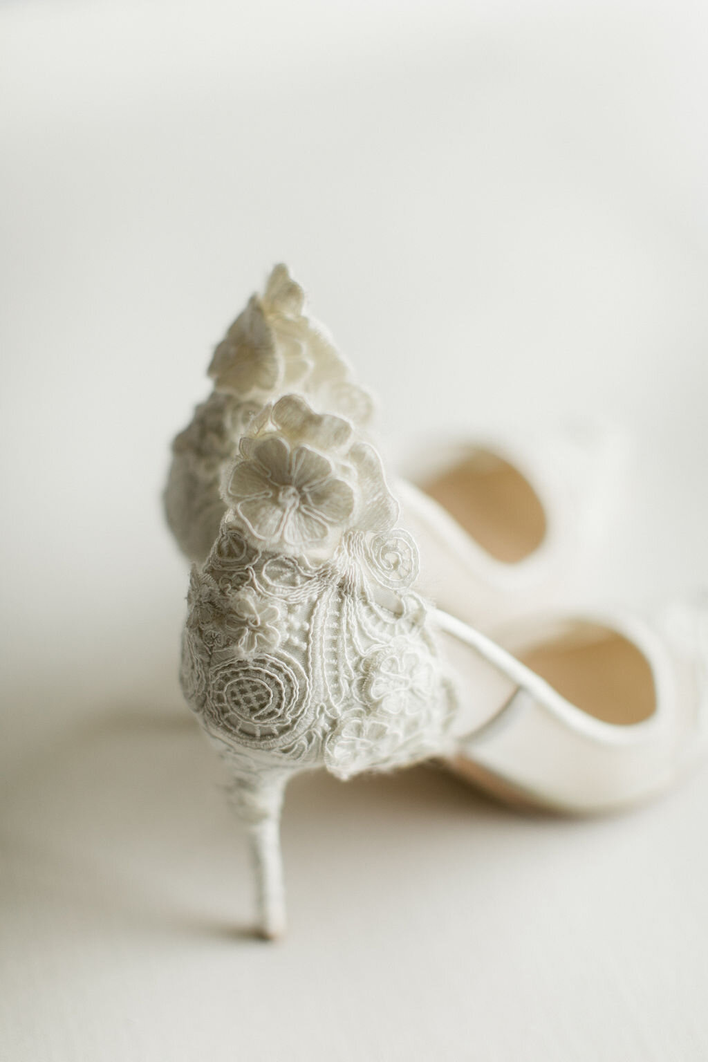 Floral and lace bride heels - Pearl Weddings &amp; Events