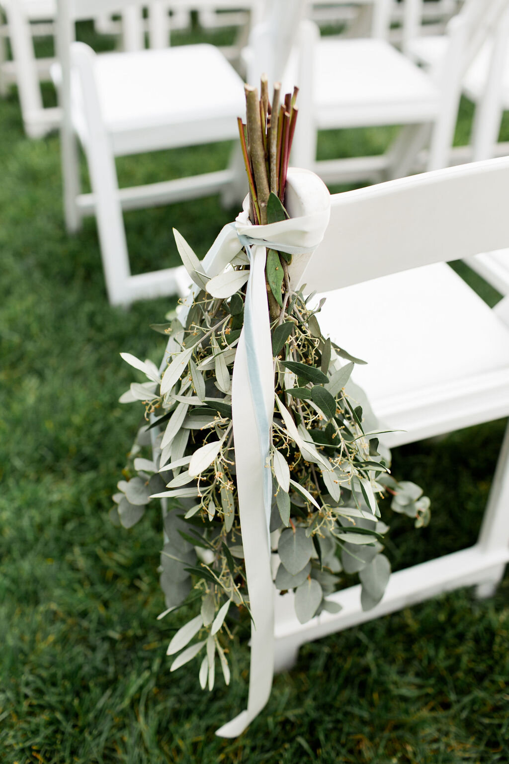 Ceremony wedding chair decor - Pearl Weddings &amp; Events