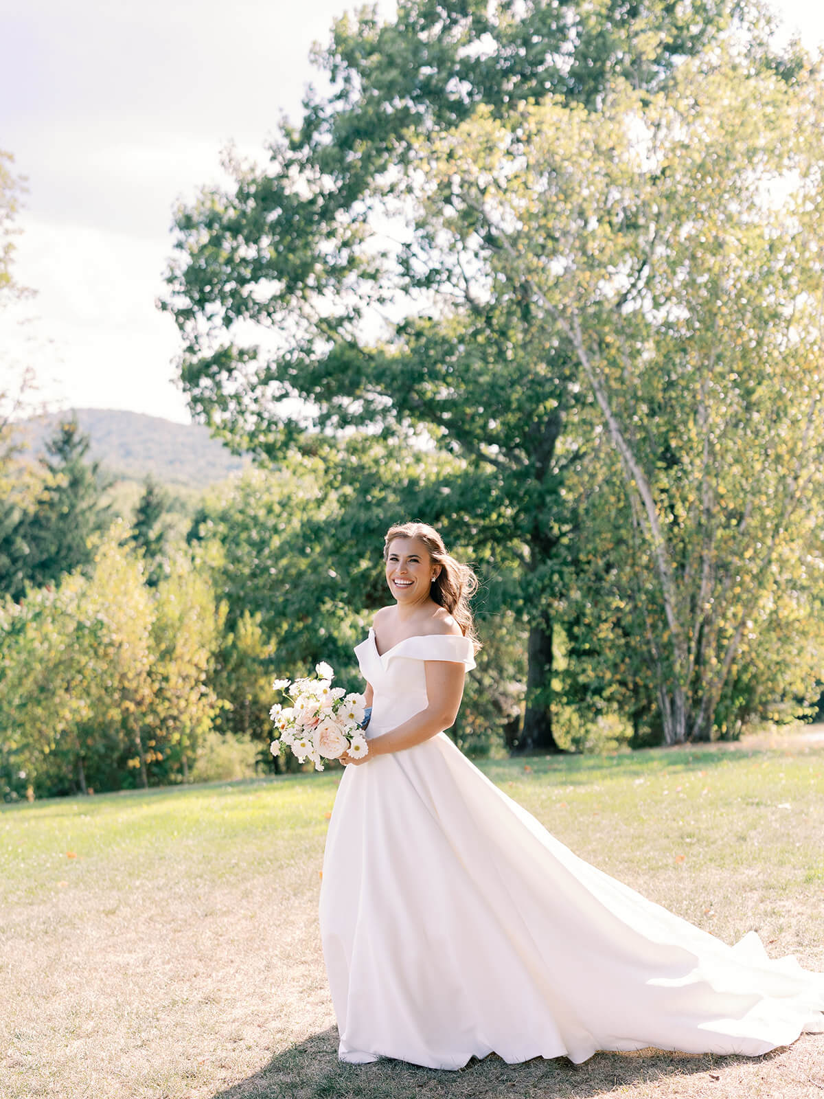 Bride during NY Garden Wedding by Pearl Weddings and Events