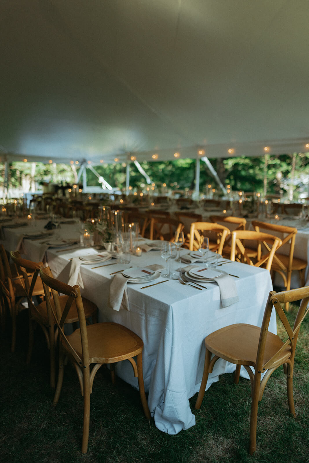 Dreamy tented wedding set up in Catskills, New York